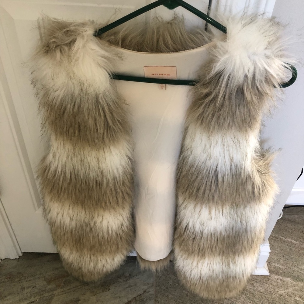 Adorable Faux Fur Oversized Vest